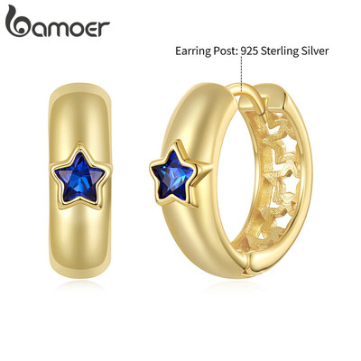Bông Tai Bamoer Ngôi Sao Xanh Trang Sức Thời Trang Cho Nữ Quà Tặng