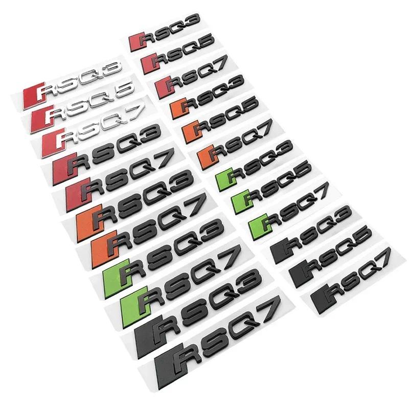 Nhãn dán phía sau ô tô bằng nhựa ABS cao 3cm / 3.7cm cho Audi Sline RSQ3 RSQ5 RSQ7 RSQ8 Logo Trunk H