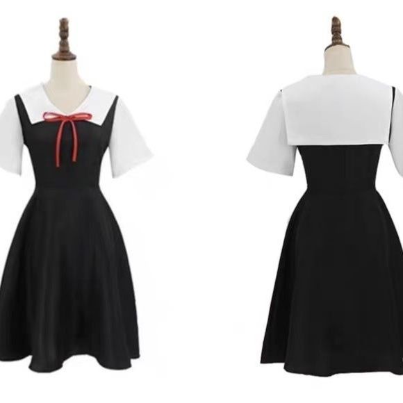 Anime Cô Kaguya Muốn Tôi Thú Tội Gothic cos Kaguya Kaguya Fujiwara Chika cosplay Trang Phục z7.24