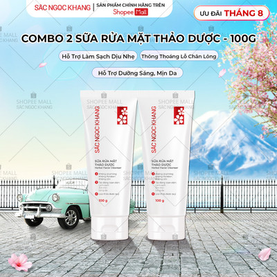 Combo 2 Sữa Rửa Mặt Thảo Dược Sắc Ngọc Khang 100gr