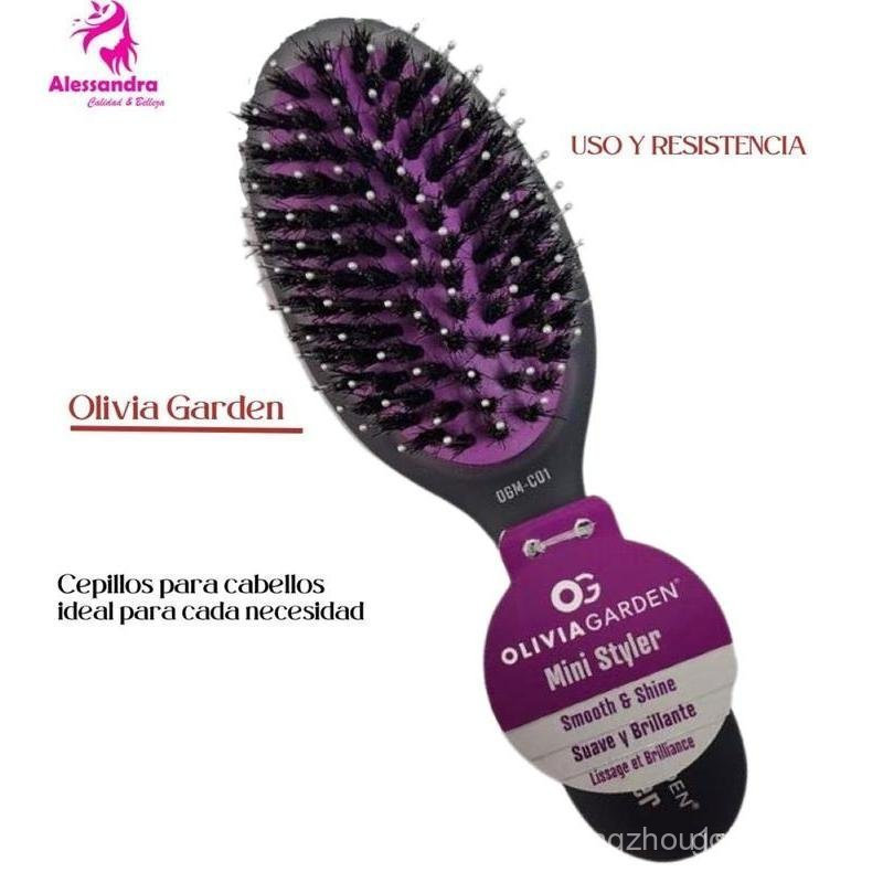 Bàn chải tóc Olivia Garden Mini Styler Boar (Mịn màng & Tỏa sáng)