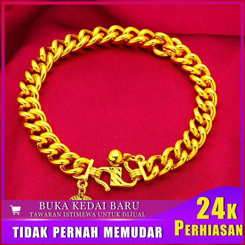 Việt Nam Cát Vàng Nữ Thời Trang Cát Vàng Vòng Tay Tay Bán Buôn Nữ Dây Xích Boss Tay 8mm K 18K