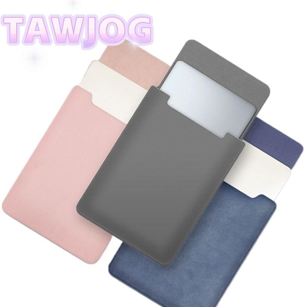 TAWJOG Ốp Lưng Laptop Siêu Mỏng Chống Sốc 13 14 15 Inch, Túi Đựng Ultrabook Da PU Chống Nước Cho Del