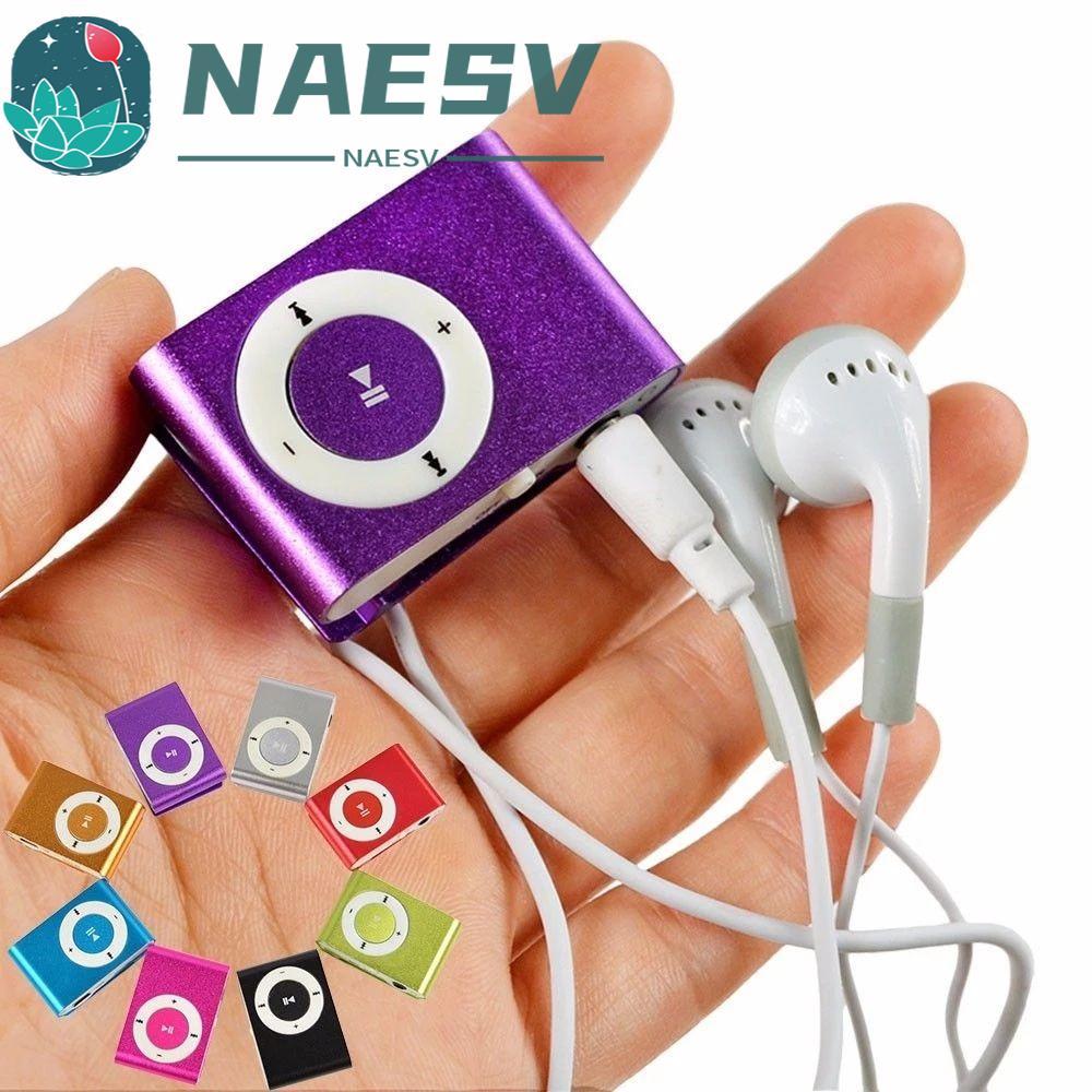 NAESV Clip MP3 Mini Thời Trang Media Player Walkman 3.5mm Gương Thể Thao MP3