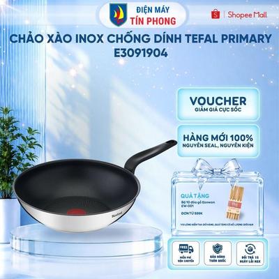 [HOẢ TỐC] Chảo xào inox chống dính Tefal Primary 28cm (E3091904), dùng được mọi loại bếp
