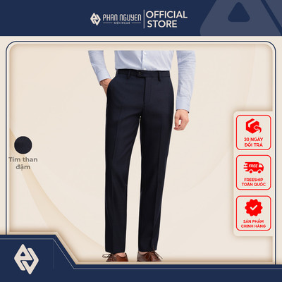 Quần âu nam Phan Nguyễn, chất liệu cao cấp, hạn chế nhăn, form slim fit, đứng, tôn dáng QVL.970