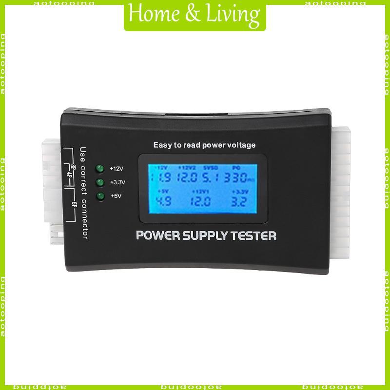 AOTO 20 24 Pin ATX HDD Power Supply Test Checker Meter Đo LED