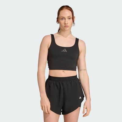 adidas Gym & Training Power Light Support Bra Tank Women Black JZ6030