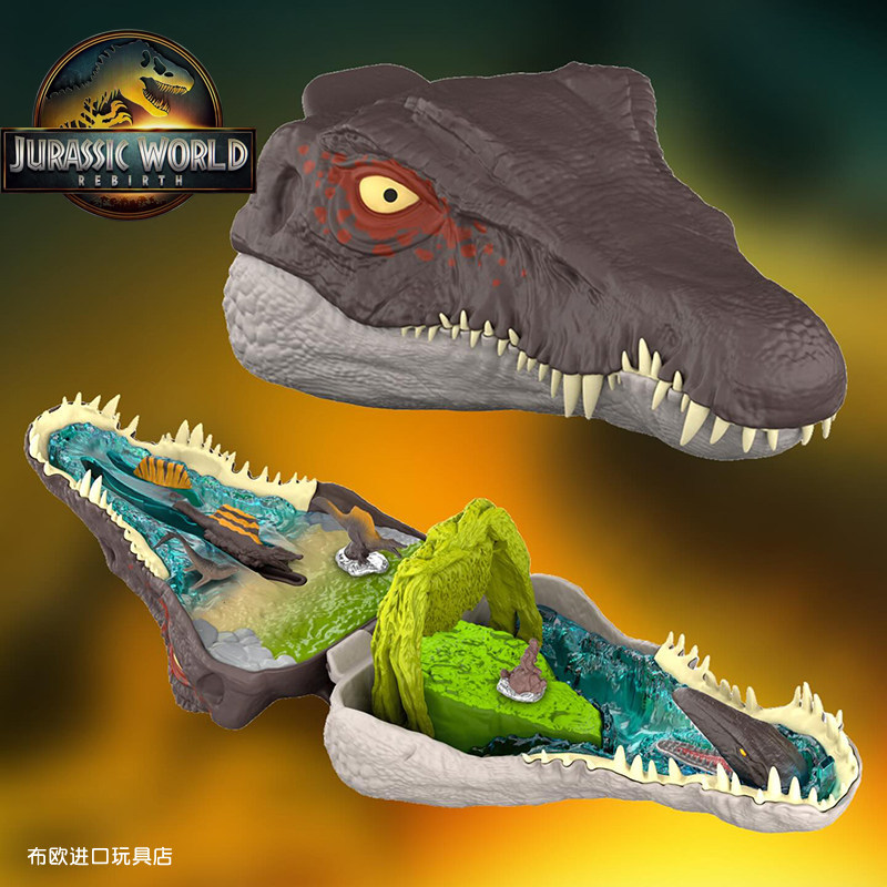 2025 Mattel Chính Hãng Kỷ Jura Thế Giới Tái Sinh Tyrannosaurus Spinosaurus Mosasaurus Đầu Mini Di Độ