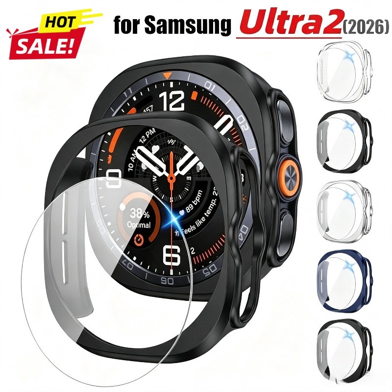 Kính + Ốp Lưng Cho Samsung Galaxy Watch Ultra2 47mm 2026 Ốp Lưng PC Cứng Cho Galaxy Watch Ultra2 Cov