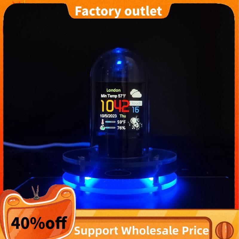 RGB Nixie Ống Đồng Hồ Thông Minh WIFI Mạng LED Phát Sáng IPS Màn Hình Màu DIY Analog Kỹ Thuật Số Ống