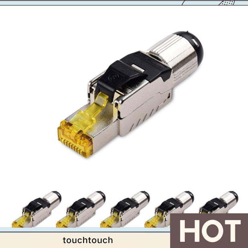 6Pack Tool Free Shielded RJ45 Cat 8, Cat8 Field Termination Plug, Cat8 Connector, Cat8 Plug touchtou