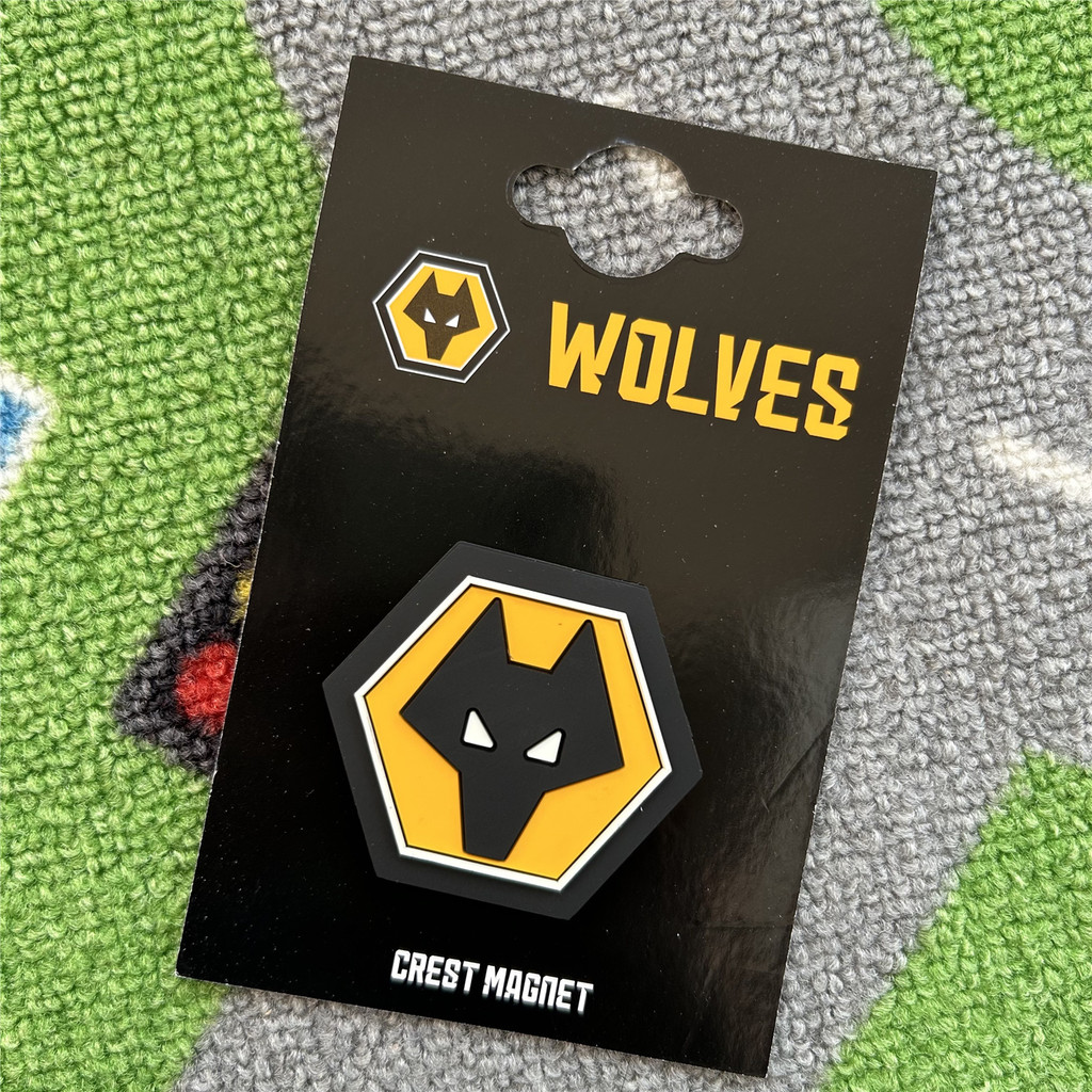 WOLVES WOLVES Chính Hãng Bóng Đá Lưu Niệm Chính Hãng Cao Su Đội Logo Tủ Lạnh Nam Châm