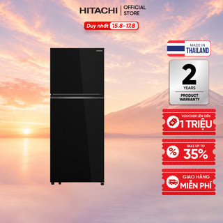 [MIỄN PHÍ GIAO HN HCM]Tủ lạnh Hitachi Grand Carbon HRTN6408SAGBKVN 2 cửa 374L ngăn đông trên đá tự động xuất xứ Thái Lan