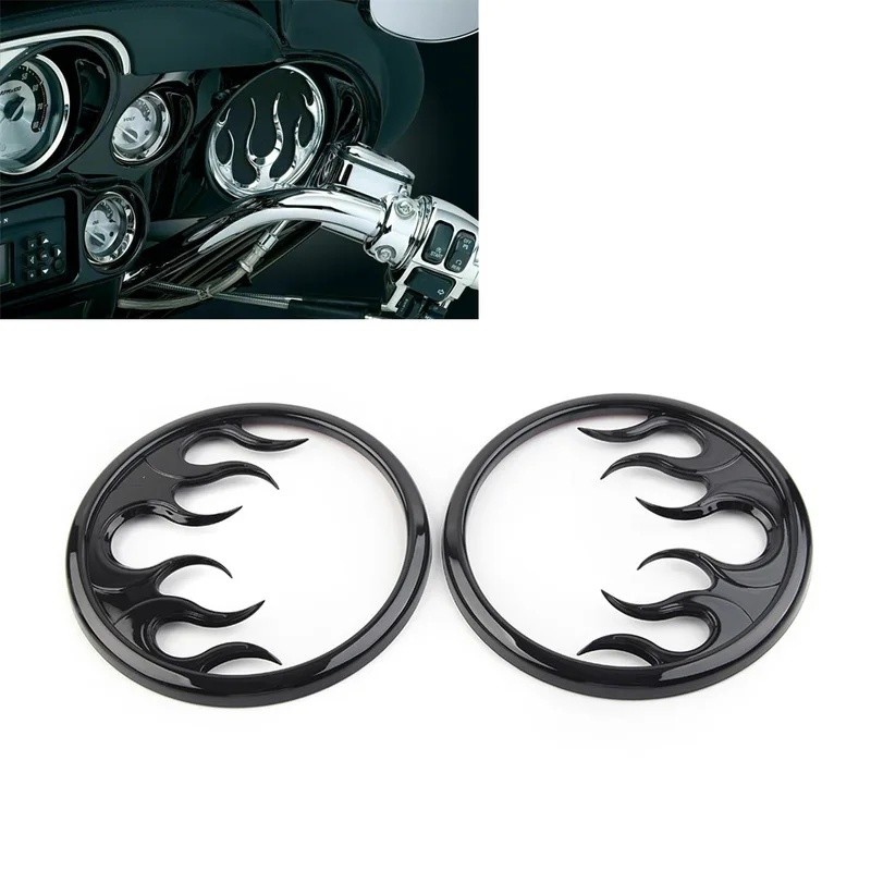 Bóng Đen Xe Máy Trước Loa Nướng Viền Dành Cho Harley Electra Glide FLJTCU FLHX FLHXS FLHTK 2014-2022