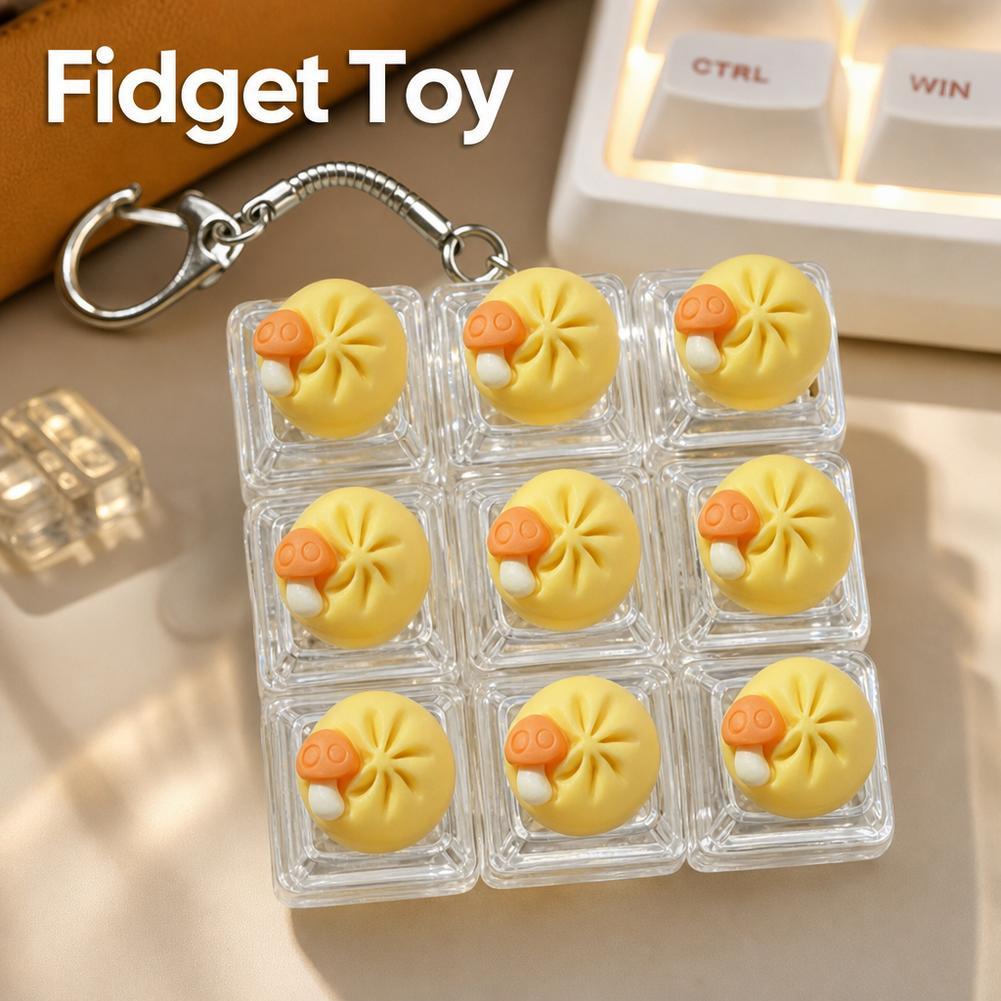 Bàn Phím Cơ Fidget Đồ Chơi 9 Phím Clicker Giảm Căng Thẳng Trẻ Em Người Lớn Móc Khóa Di Động F3Z7