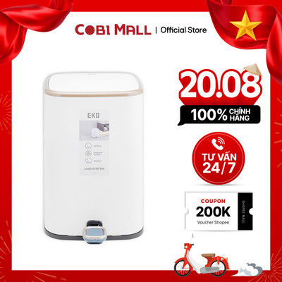[Hỏa Tốc HCM] Thùng Rác Đạp Chân EKO EK9333 Dung Tích 9L – 2 Màu Lựa Chọn – Cobihome