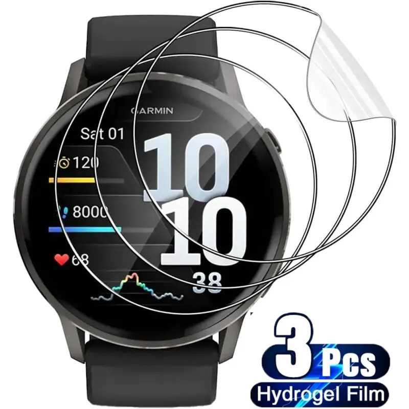3 Chiếc Đồng Hồ Siêu Mỏng Hydrogel Phim Chống Dầu Cho Garmin Vivomove Vivoactive Venu X1 SQ 2 6 5 4S