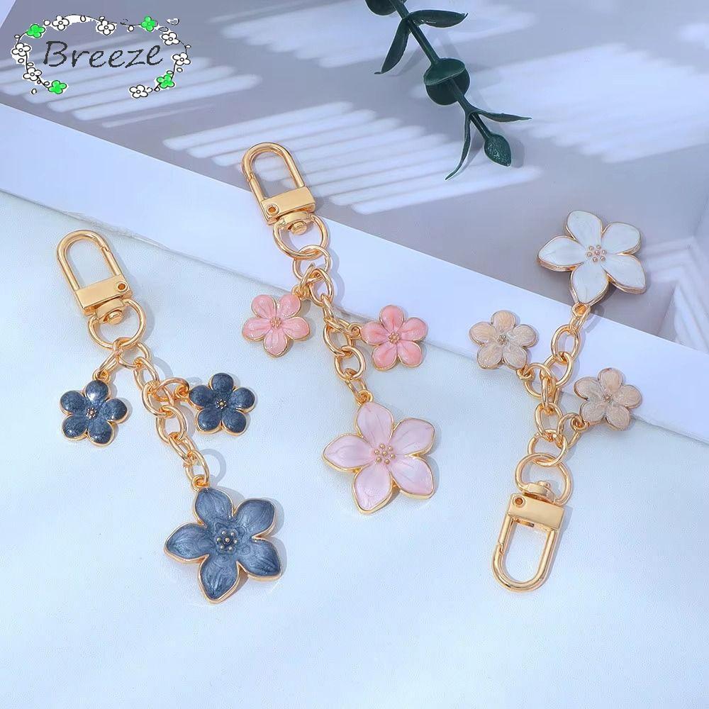 BREEZE Sakura Móc Khóa, Accent Cherry Blossom Cherry Blossom Móc Khóa, Lớp Phủ Men Bền Màu Trơn Ngọt