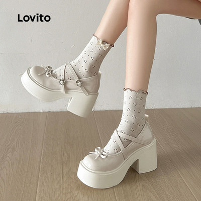 Lovito Giày Cao Gót Đế Xuồng Kiểu Hàn Quốc Thanh Lịch Dành Cho Nữ Công Sở LFA106010