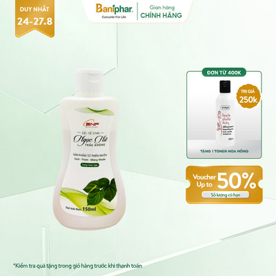 Dung dịch vệ sinh phụ nữ Ngọc Nữ Trầu Không BANIPHAR dạng gel 150ml