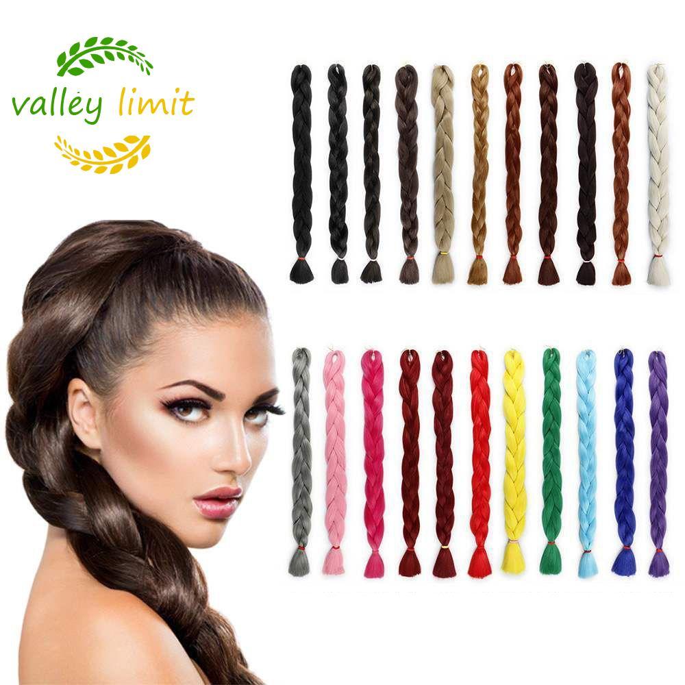 valley limit VALLEY LIMIT Tóc Nối Dài Afro Xoắn Bím Tổng Hợp Kanekalon Bím Giả