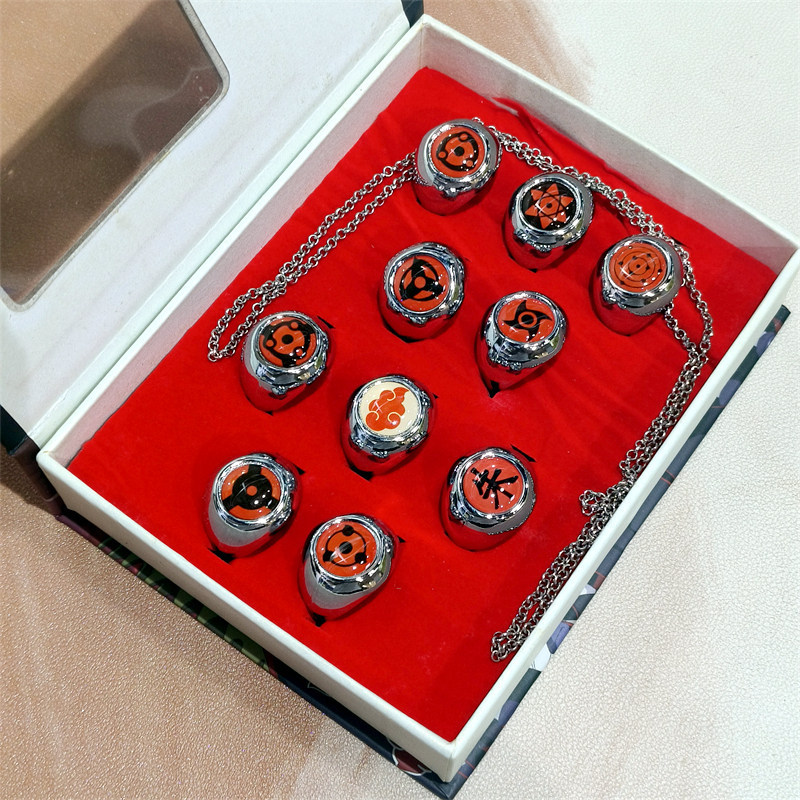 10 Naruto Uzumaki Naruto Akatsuki Collector 's Edition Nhẫn Anime Hàng Hóa Quà Tặng Sinh Nhật