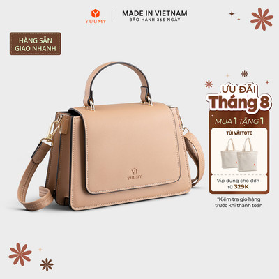 Túi Yuumy (Thời trang nữ nắp gập phối quai xách - Túi đeo chéo da Seasand YN128) Bagsmart