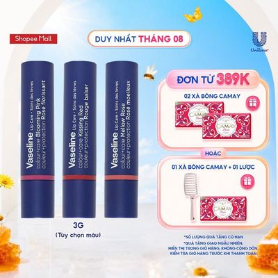 Son dưỡng môi Vaseline Colour+Care 3g (Tùy chọn màu)
