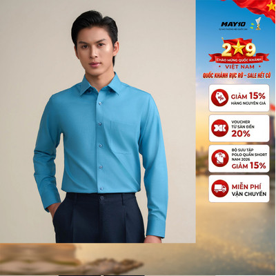 Áo Sơ mi nam dài tay May 10 form RegularFit mã 010124235ĐT AM142