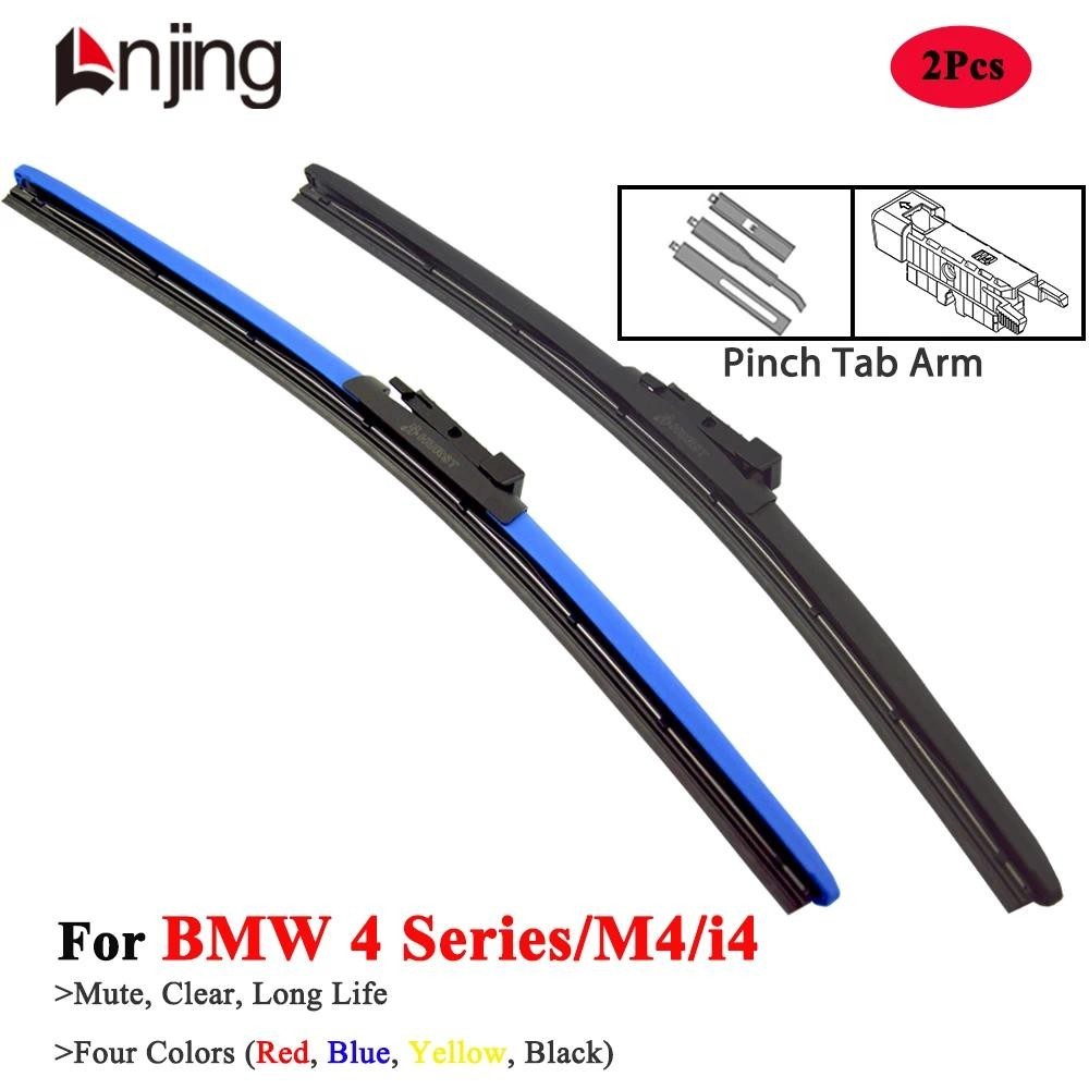 LNJING Lưỡi gạt nước đầy màu sắc cho BMW 4 Series M4 Gran Coupe F32 F33 F36 G22 G23 G26 M440i 420 42