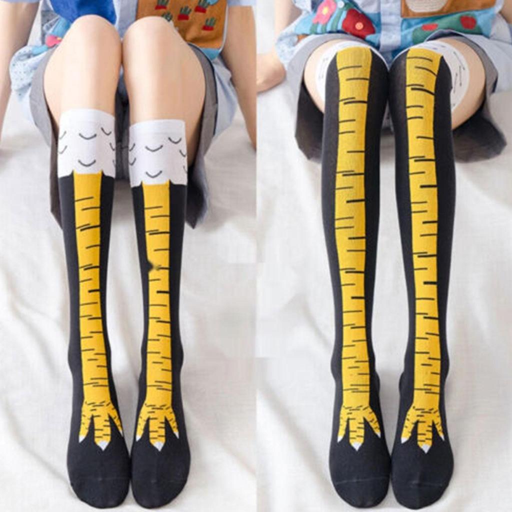 Hoạt Hình Gà Chân Tất Điên Ngộ nghĩnh Gà Chân Tất Đầu Gối Nữ Tất Paw Gà Chân Q5v2