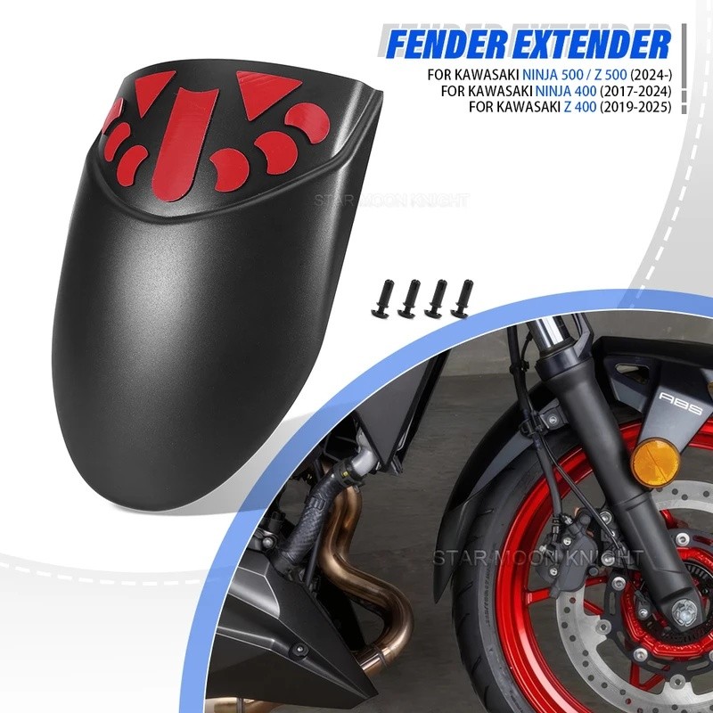 Z400 Phía Trước Fender Mở Rộng Cho KAWASAKI Ninja 400 2017-2024 Z400 2029-2025 NINJA500 Z500 2025- X