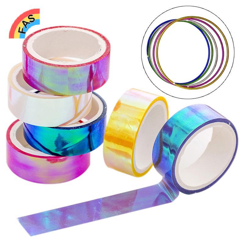 [FAS] 500cm Holographic RG Prismatic Glitter Tape Hoops Sti Rhythmic Gymnastics Ring Trang trí Thiết