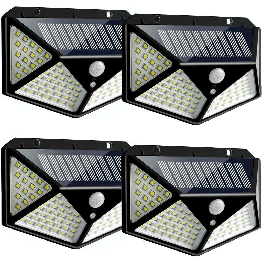 Solar Lights Outdoor [100 LED/3 Working Mode], Solar Security Lights Motion Sensor Lights Wireless I