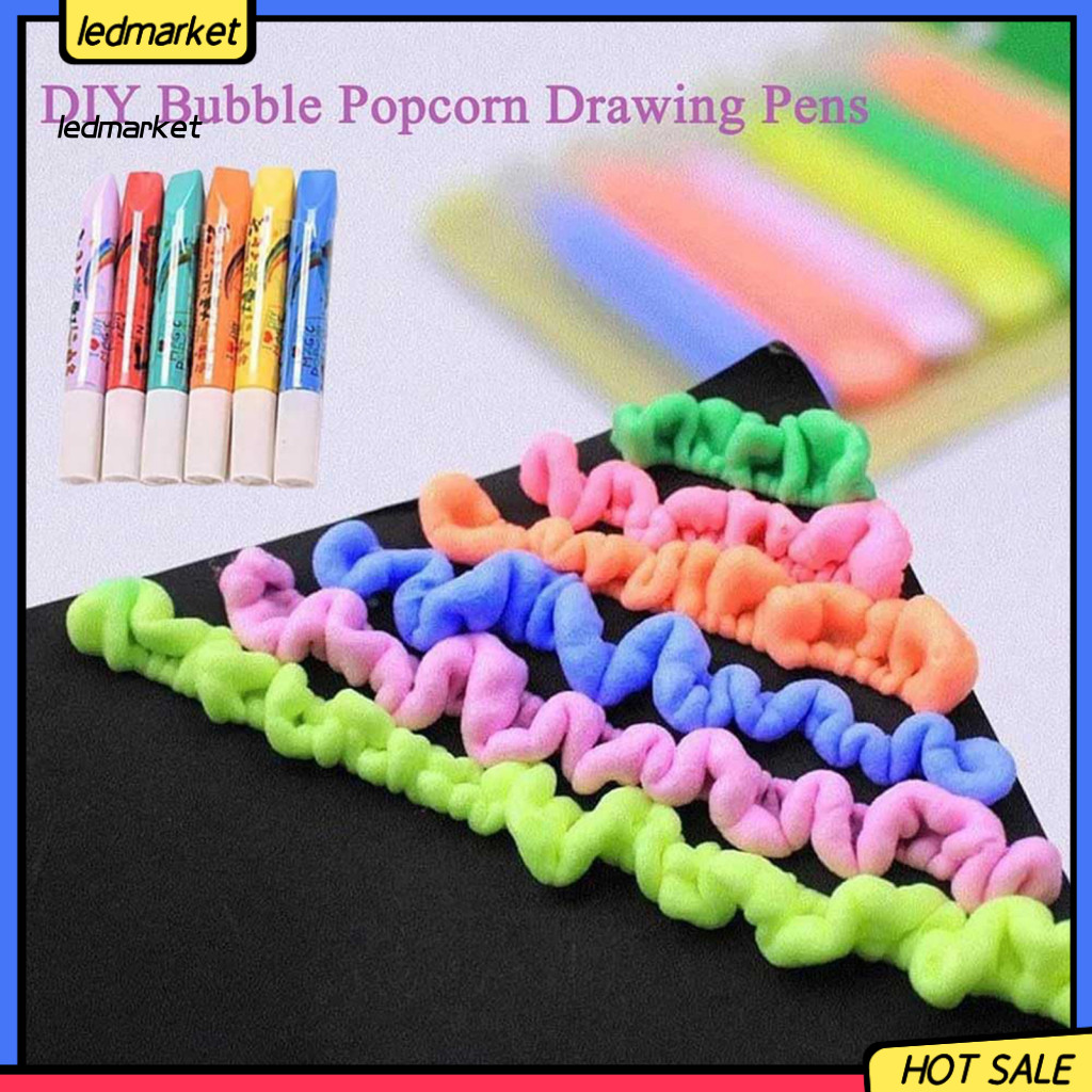 (Ledmarket) Bộ bút Puffy Pen DIY Puffy Pen 12 chiếc Puffy Pen Bộ nghệ thuật in 3d – Bút vẽ sơn màu b