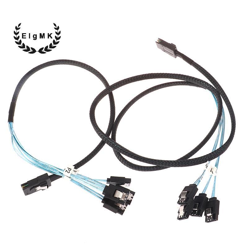 [ElgMK] Cáp SAS SATA Mini-SAS SFF-8087 Đến 4 Cáp SATA Mini SAS 4i SFF8087 36P Đến 4 Cáp SATA 7P 12Gb