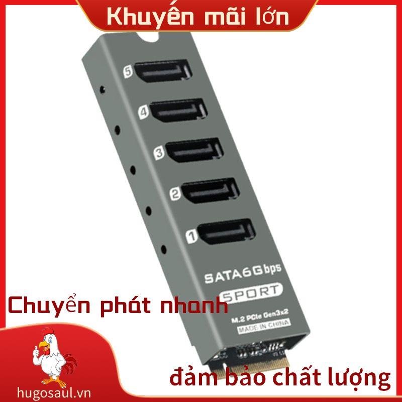 JMB585 M. Bộ chuyển đổi nâng thẻ mở rộng 2 PCIe sang 5 cổng SATA3.0 để mở rộng máy tính Hỗ trợ chức 