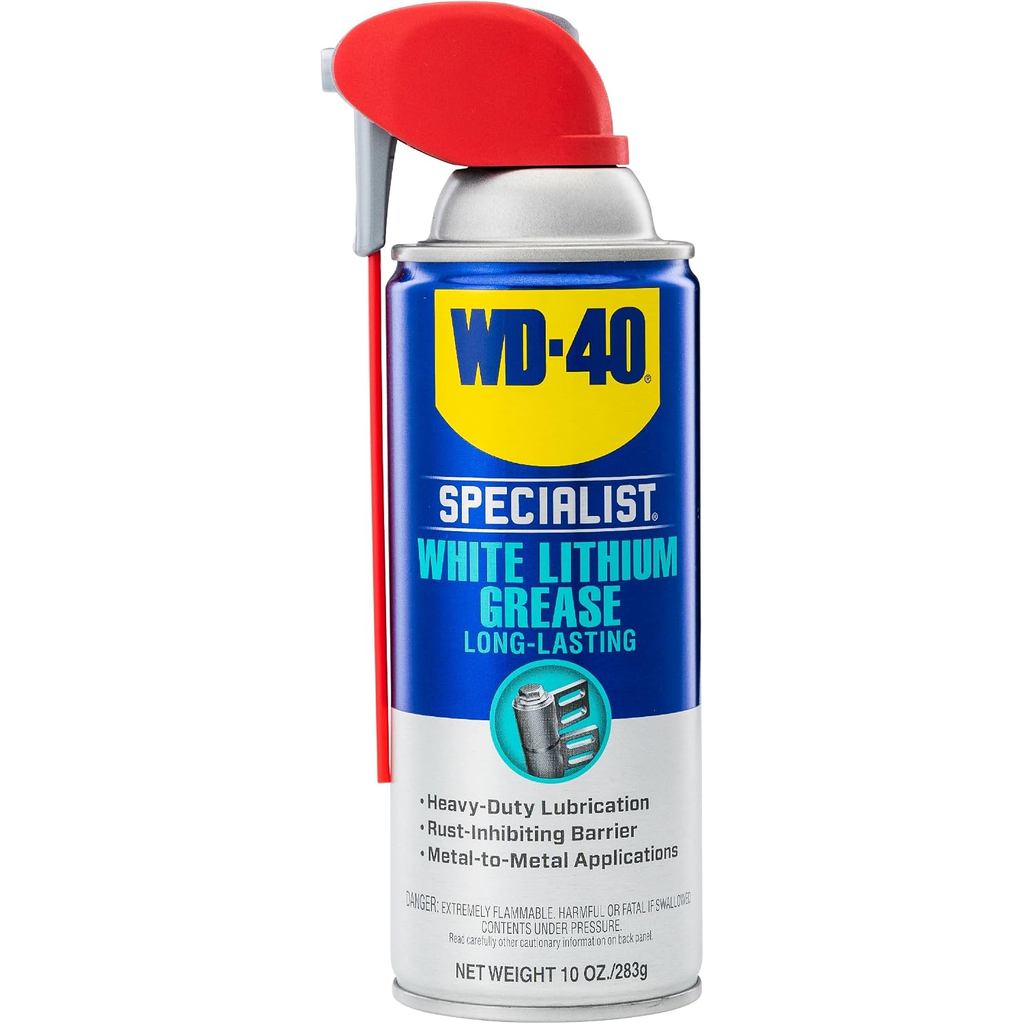 Xịt mỡ Lithium trắng chuyên nghiệp WD-40 với PHUN STRAW THÔNG MINH 2 CHIỀU, 10 OZ