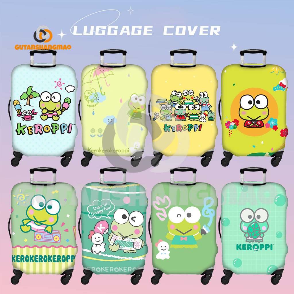 Kawaii Cartoon Frog Luggage Cover Washable Suitcase Protector Anti-scratch Suitcase Cover Fits 18-32