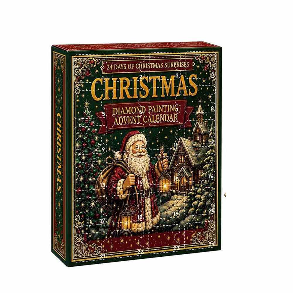24 Days Christmas Advent Calendar Diamond Painting Kit Christmas Hanging Ornaments