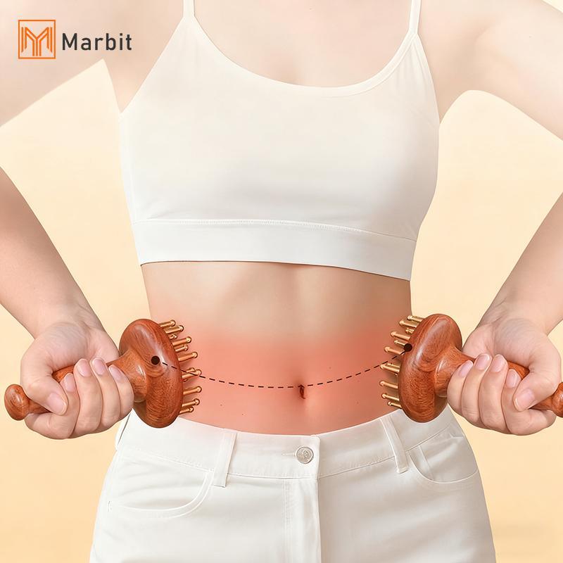 [Mar-T] Dụng cụ massage Gua Sha bằng gỗ cầm tay Đầu Ne Leg Body Meridian Massage bạch huyết Giảm đau