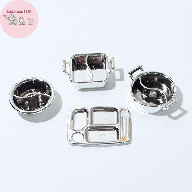 LadyHome 1 / 12 Nhà Búp Bê Mô Phỏng Nồi Canh Nhà Búp Bê Mini Lẩu Bộ Đồ Ăn Búp Bê Nhà Bếp Phụ Kiện Nấ