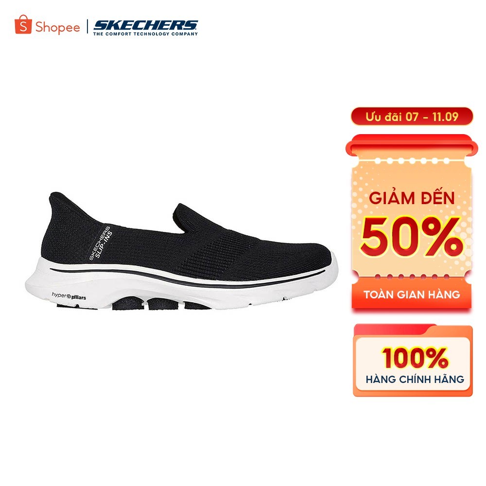 Giày Thể Thao Nữ Skechers Slip-ins GOwalk 7 Desirea Đi Bộ - 125258-BKW Air-Cooled Memory Foam Online