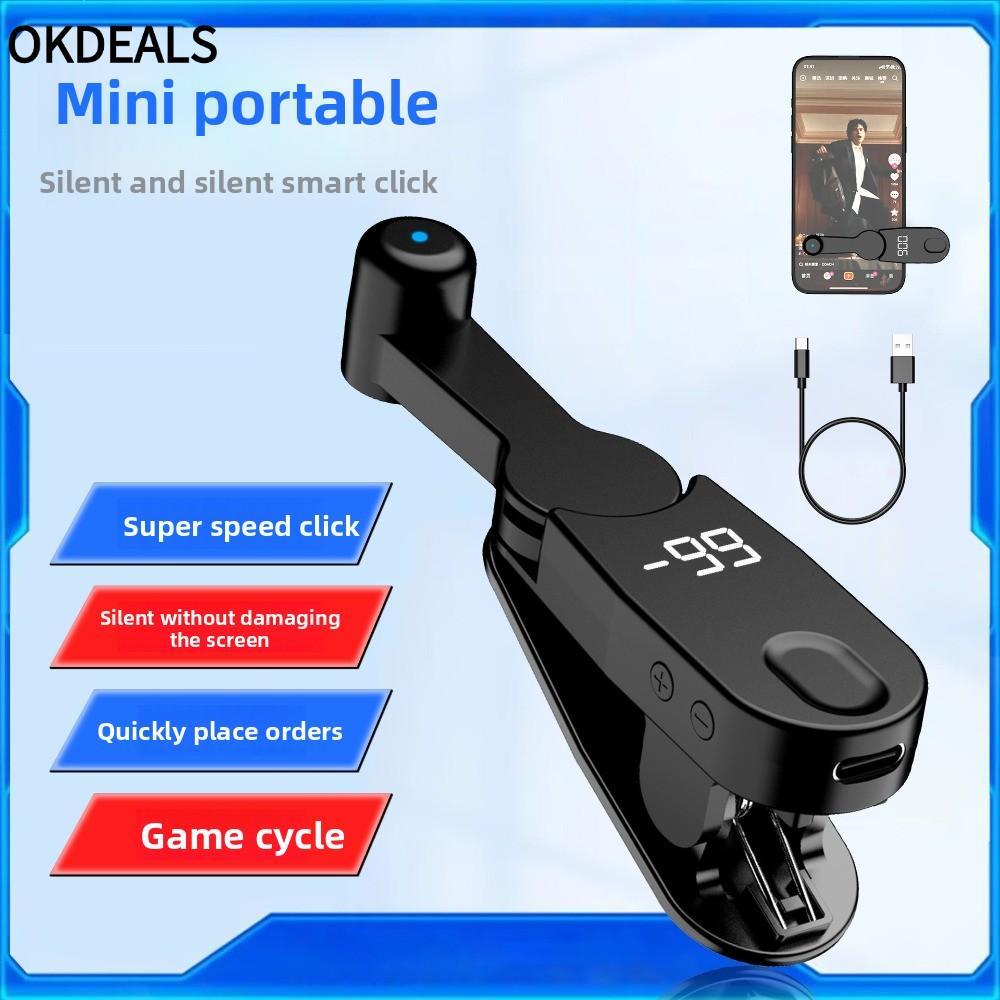 OKDEALS Electric Auto Page Turner, Click nhanh Mini Auto Screen Click, Portable Physical ABS Giao di