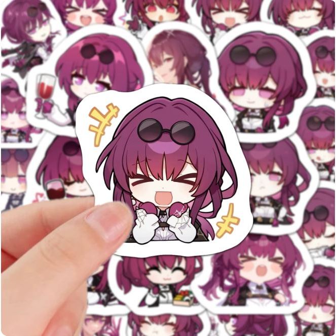 Sticker Kafka HSR Honkai Star Rail 60 miếng đã tách riêng từng miếng