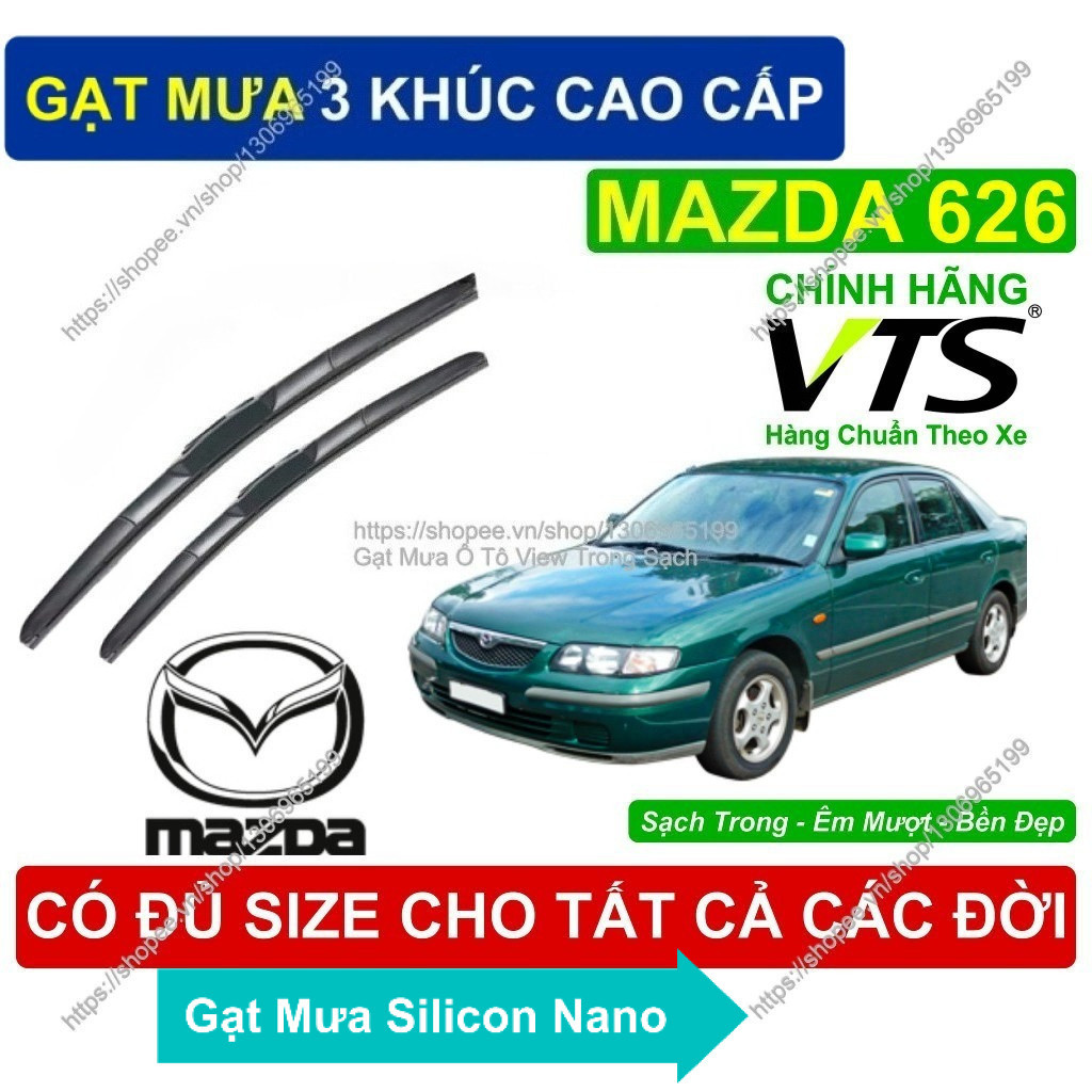 Gạt Mưa 3 Khúc Cao Cấp/ Gạt Mưa Kính Lái Mazda 626/ Cặp Gạt Mưa Kính Lái Cho Các Dòng Xe Mazda 626/ 
