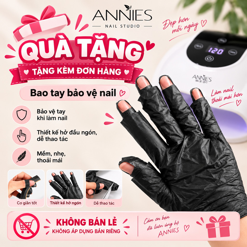 Găng Tay Làm Nail UV/LED – Bảo Vệ Da Tay, Chống Tia UV