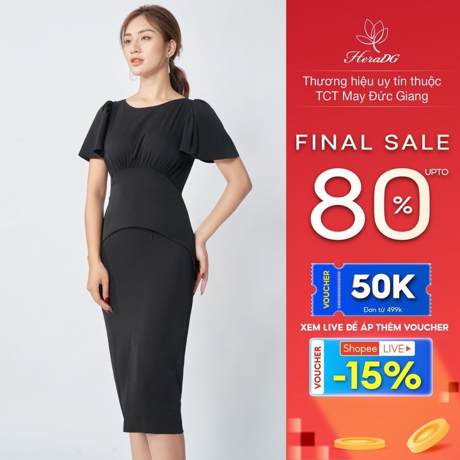 Đầm ôm peplum HeraDG - SDP20072
