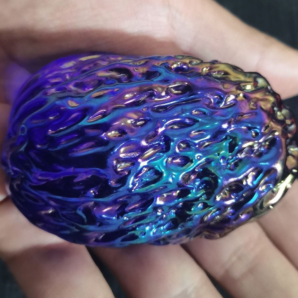 Thủy Tinh Sa Mạc Meteorite Klein Xanh Nhiều Màu Đá Tay Cầm Mảnh Chuyển Đá Chiếu Sáng Trong Suốt Sapp